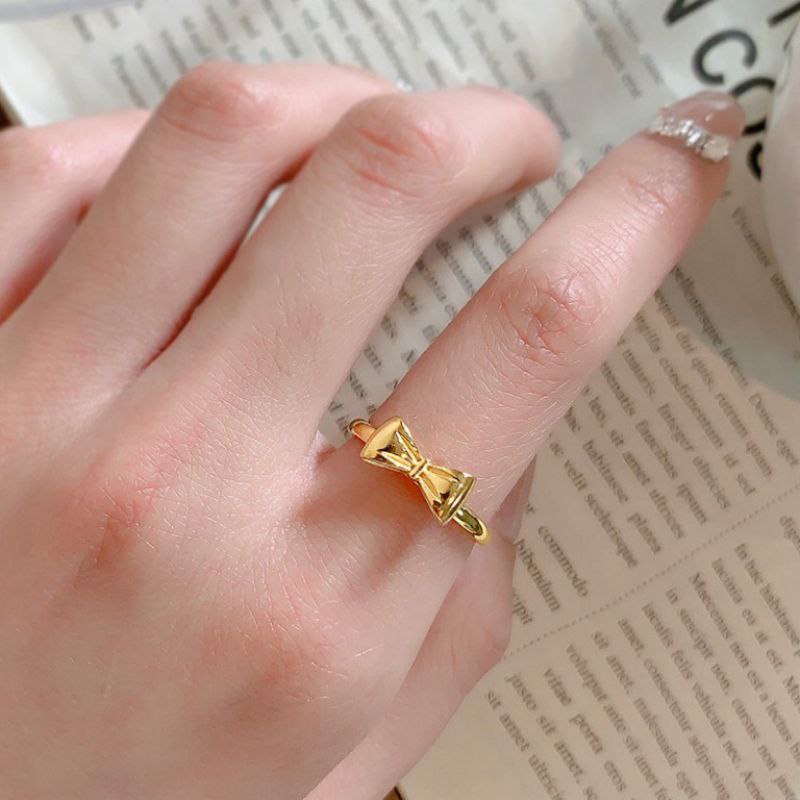 18K Gold Titanium Steel Ring Free Size🌸 RI03_img_1
