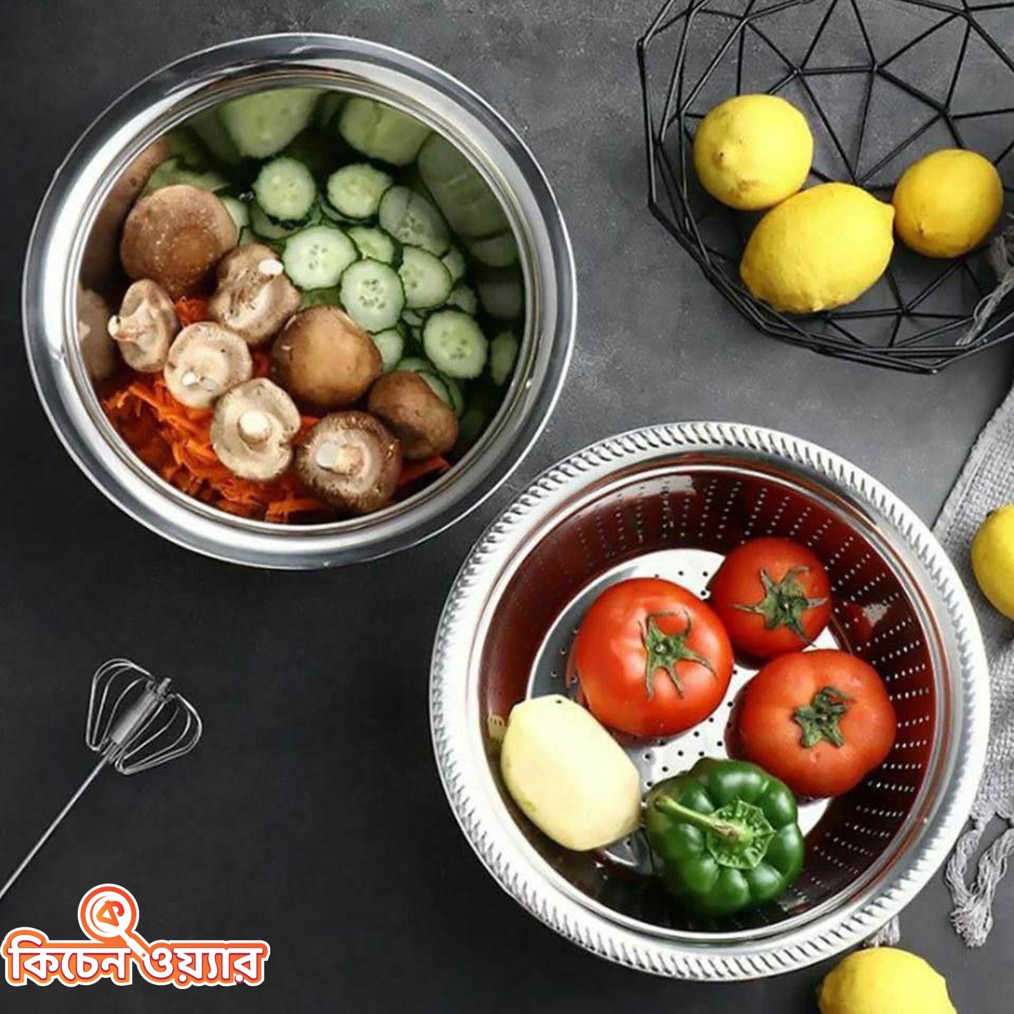 3-in-1 Stainless Steel Grater Set with Drain Basket_img_3