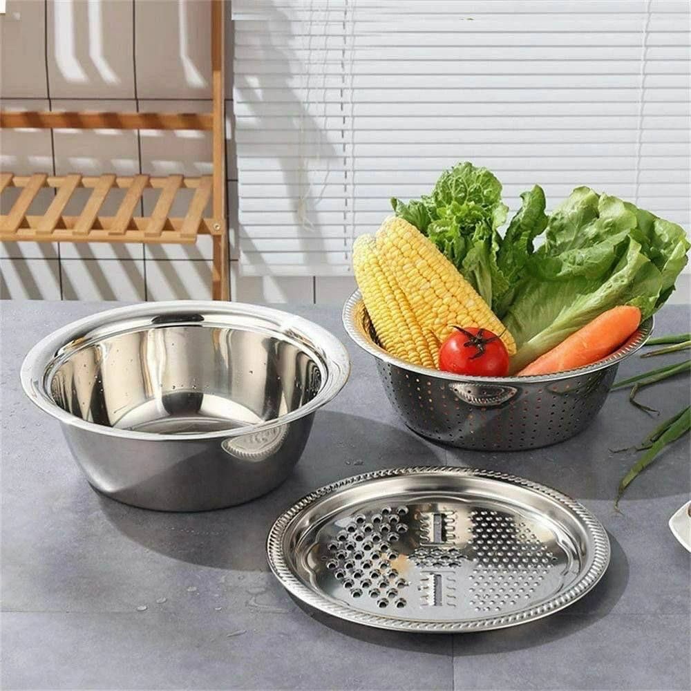 3-in-1 Stainless Steel Grater Set with Drain Basket_img_5