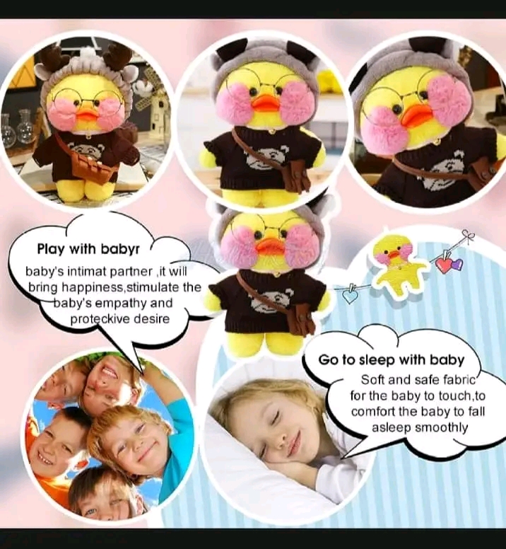 HelloKimi 30cm Mimi Ins Little Yellow Duck Dol Plush Shoft Toy_img_7