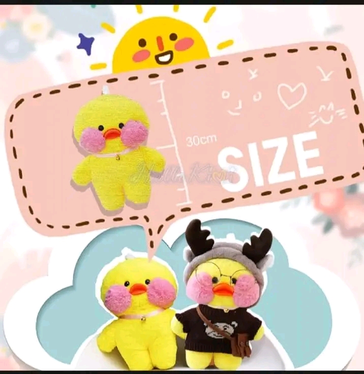 HelloKimi 30cm Mimi Ins Little Yellow Duck Dol Plush Shoft Toy_img_4