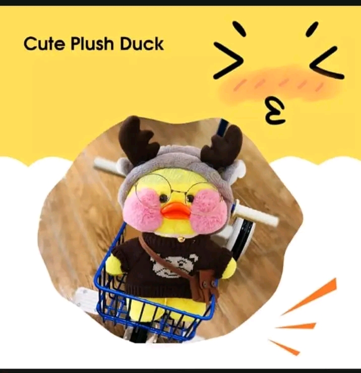 HelloKimi 30cm Mimi Ins Little Yellow Duck Dol Plush Shoft Toy_img_5