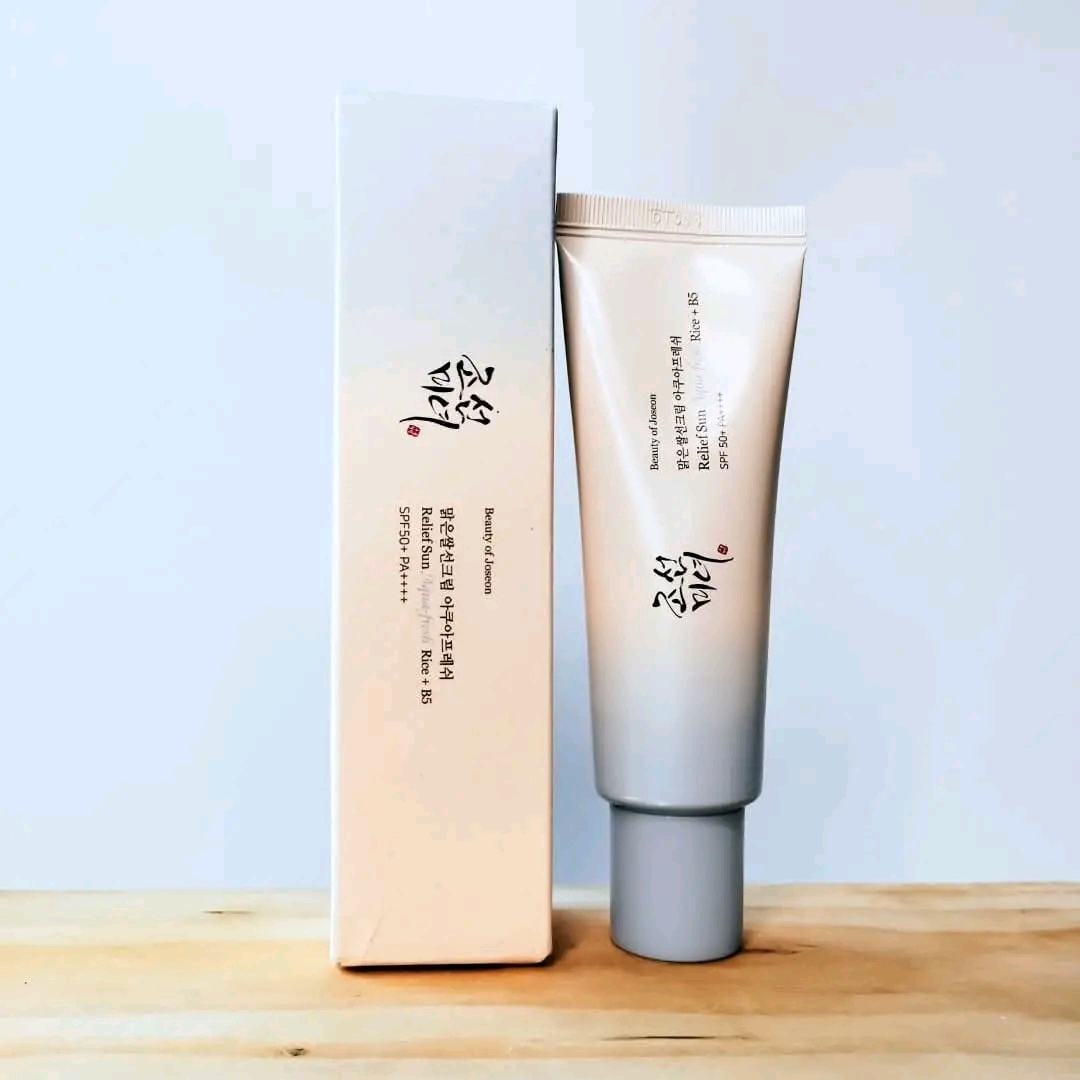 Beauty Of joseon Relief Sun Aqua fresh 𝗥𝗶𝗰𝗲 + 𝗕𝟱 (𝗦𝗣𝗙𝟱𝟬+ 𝗣𝗔++++)(50ml)