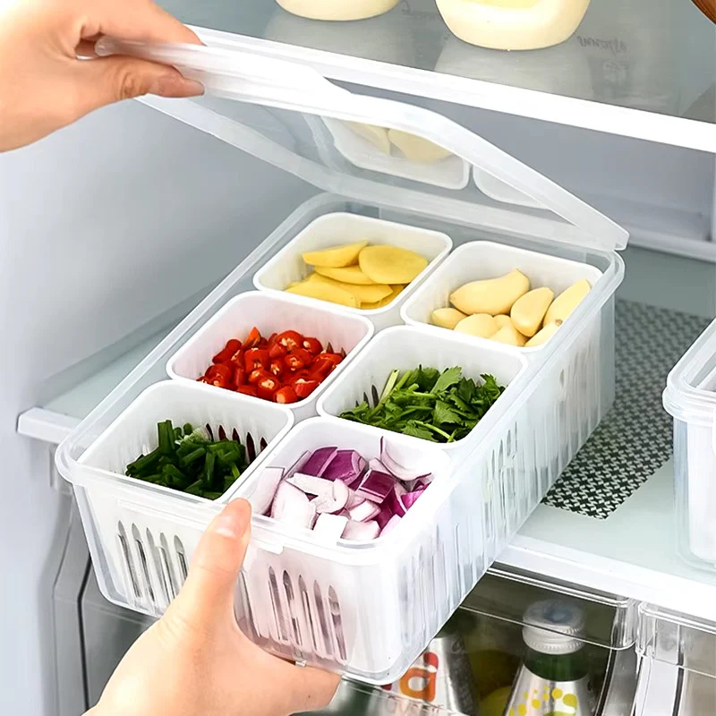 Refrigerator Storage Box (6 Grid)