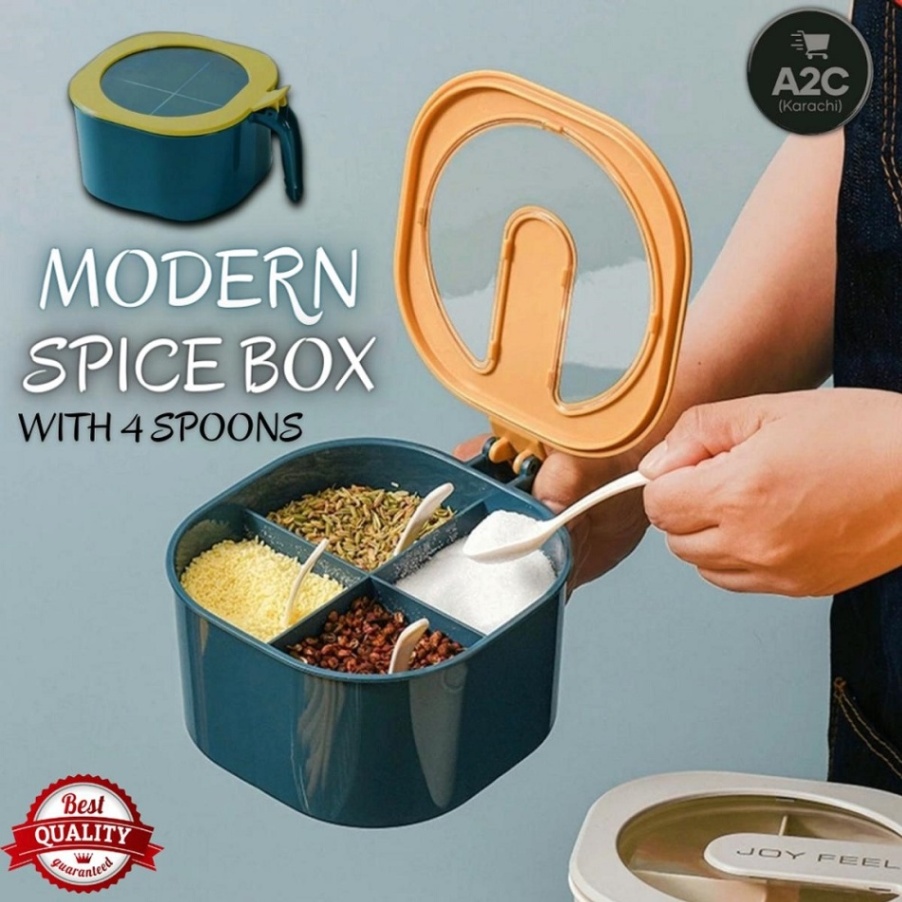 Spice Box 4 in 1- Masala Box - Spice Containers - Kitchen Spice Box - kitchen spice containers_img_3