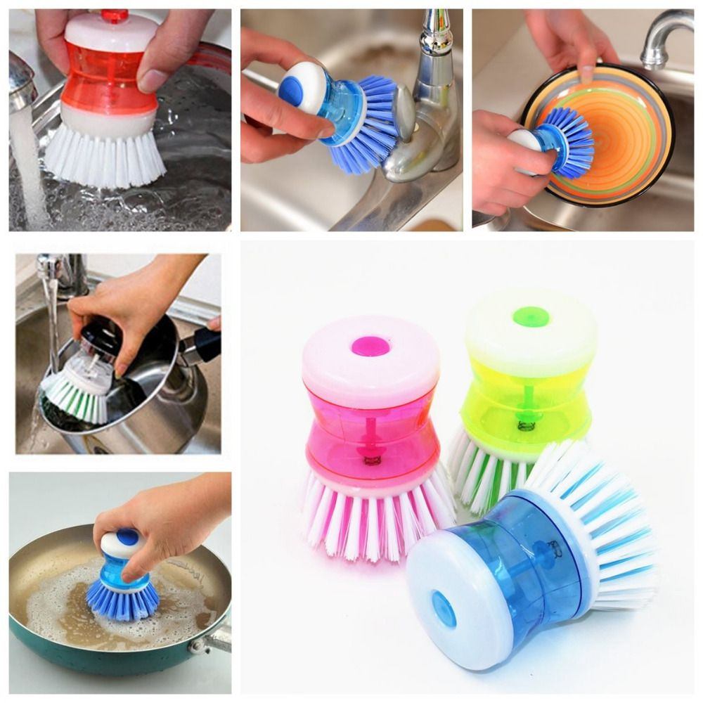 Kitchen Cleaning Dish Brush Scrubber Hydraulic Pressure Cleaner_img_1