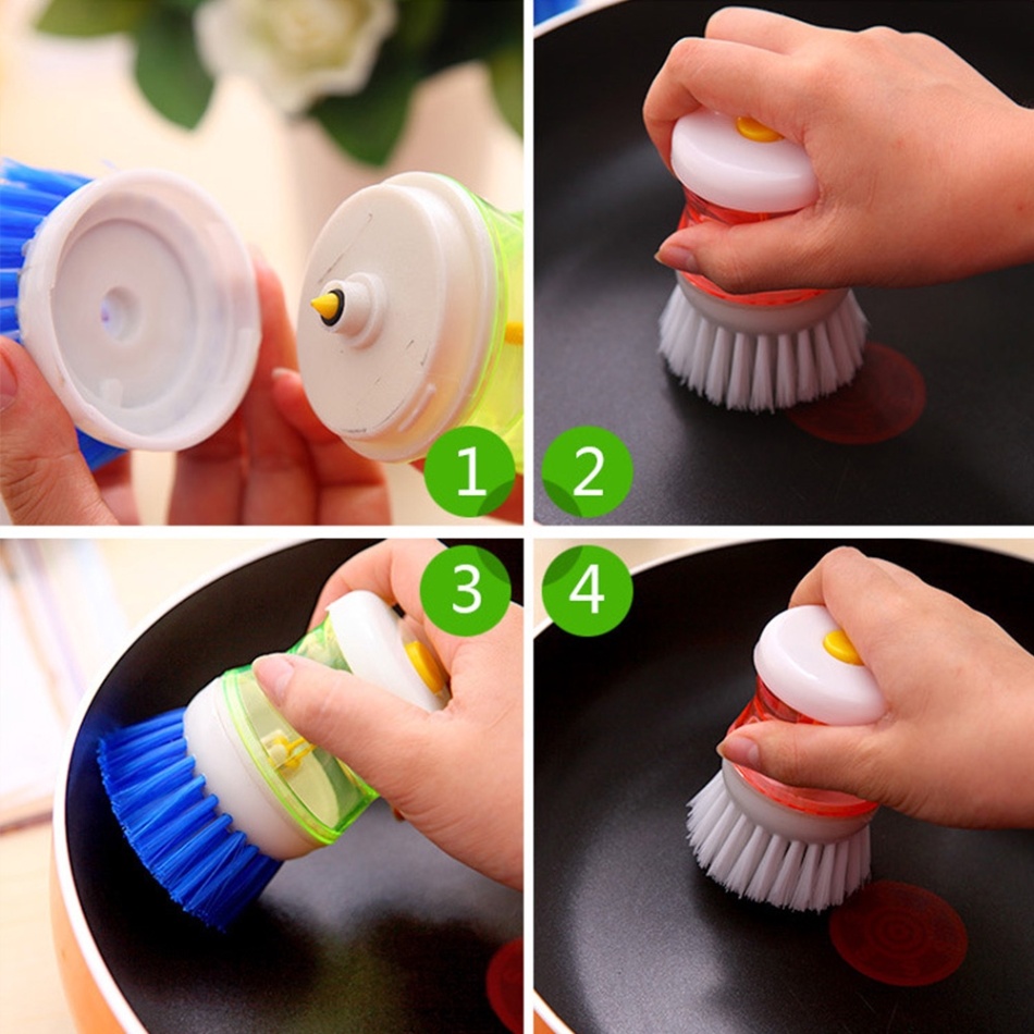 Kitchen Cleaning Dish Brush Scrubber Hydraulic Pressure Cleaner_img_2