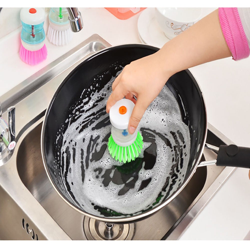 Kitchen Cleaning Dish Brush Scrubber Hydraulic Pressure Cleaner_img_3