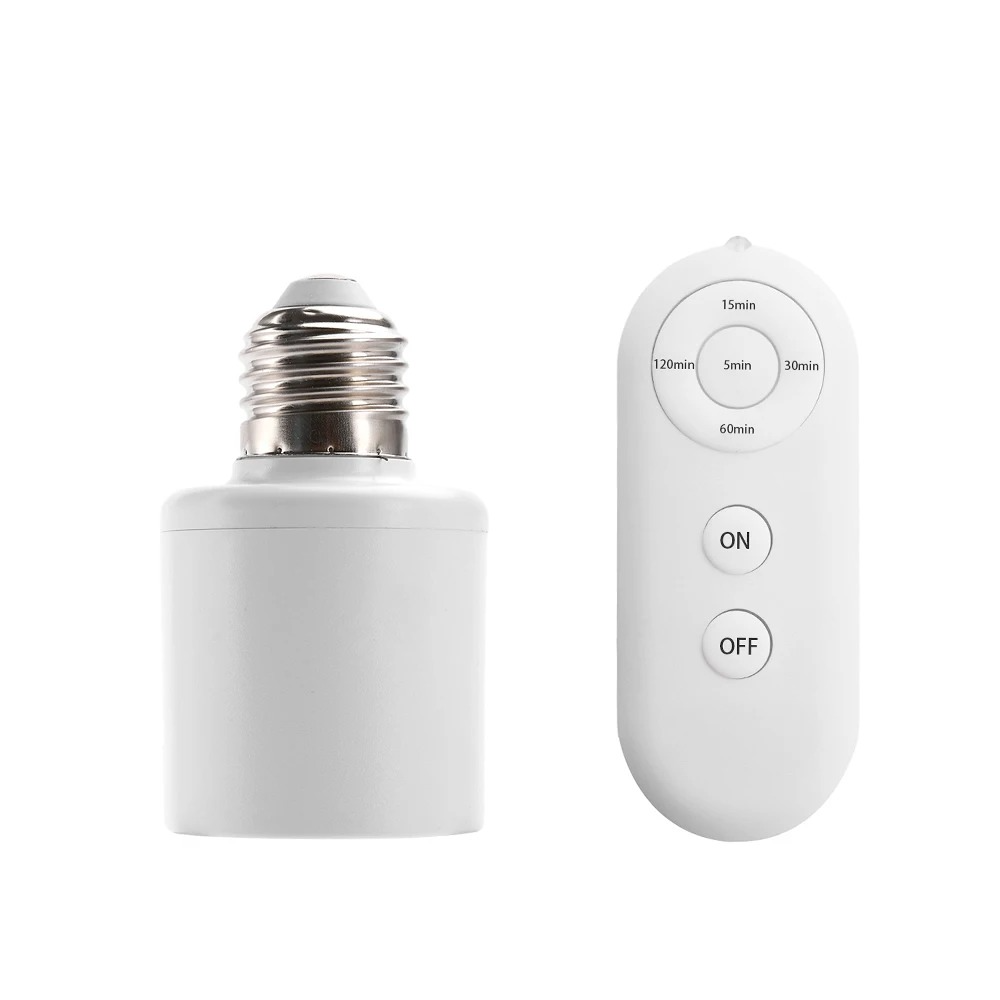 LED Lamp Holder with Wireless Remote & Timer