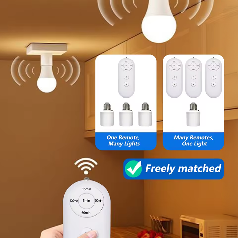 LED Lamp Holder with Wireless Remote & Timer thumbnail 2
