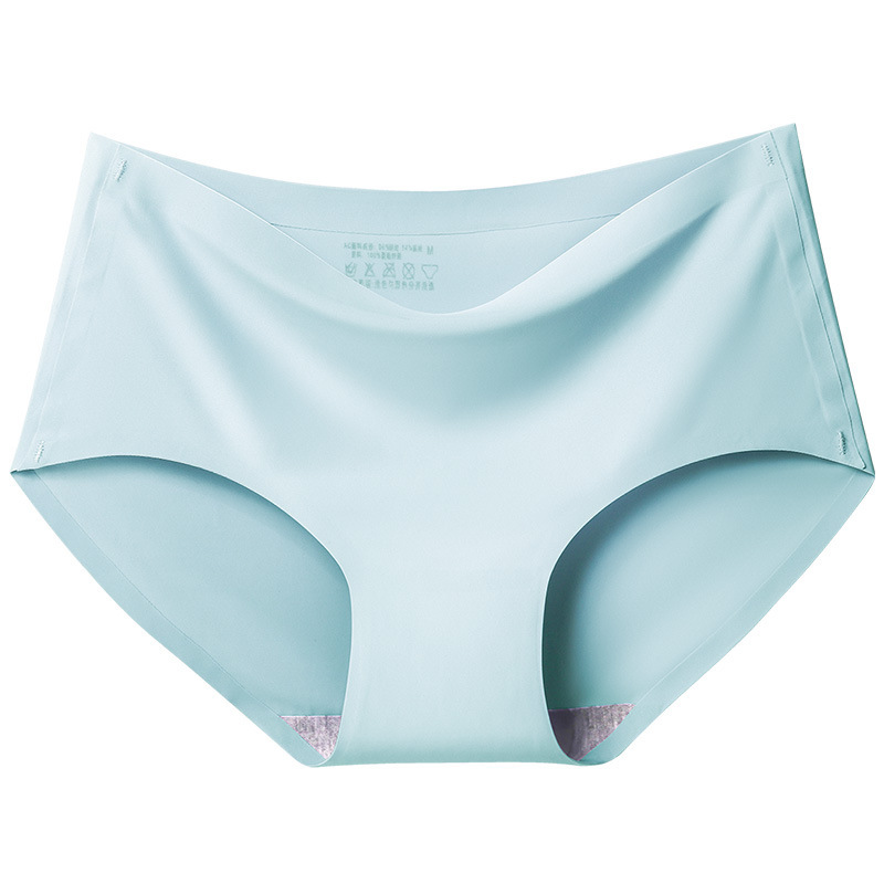 Women Ice Silk Non-trace Breathable High Waist Sexy Briefs Triangle Female Comfort_img_9