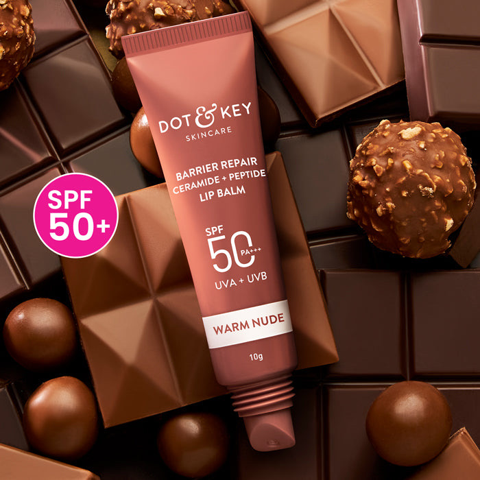 Dot and key Ceramide + Peptide Lip Balm SPF 50 PA+++ - Warm nude - Image 1