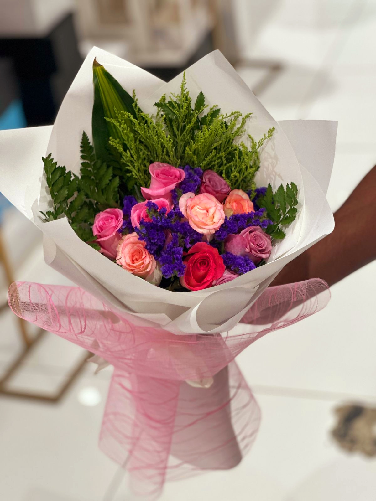 Mix flowers hand bouquet