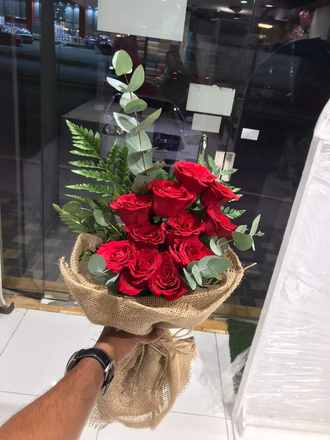 Red and Brown  hand bouquet