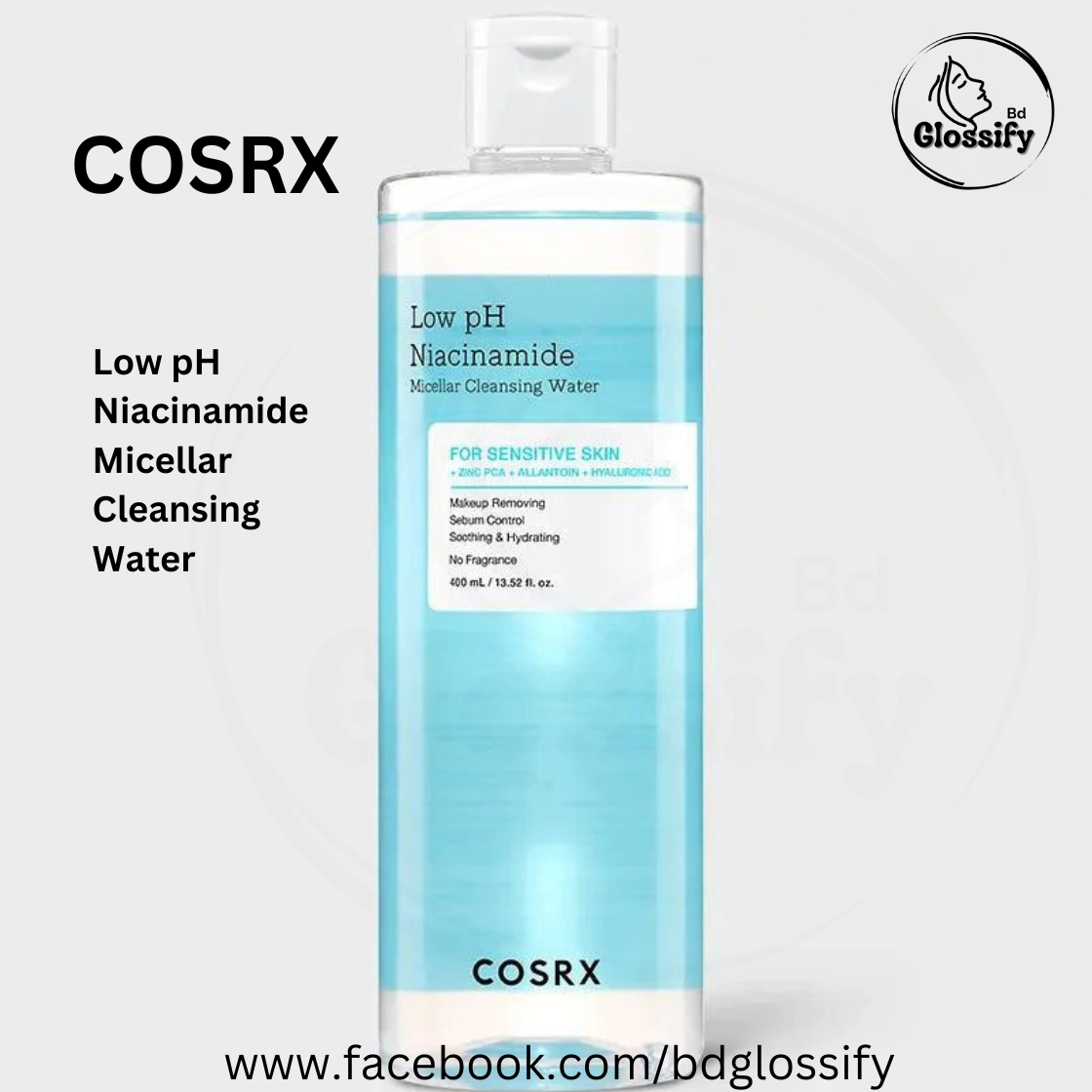 COSRX Low pH Niacinamide Micellar Cleansing Water (100ml)