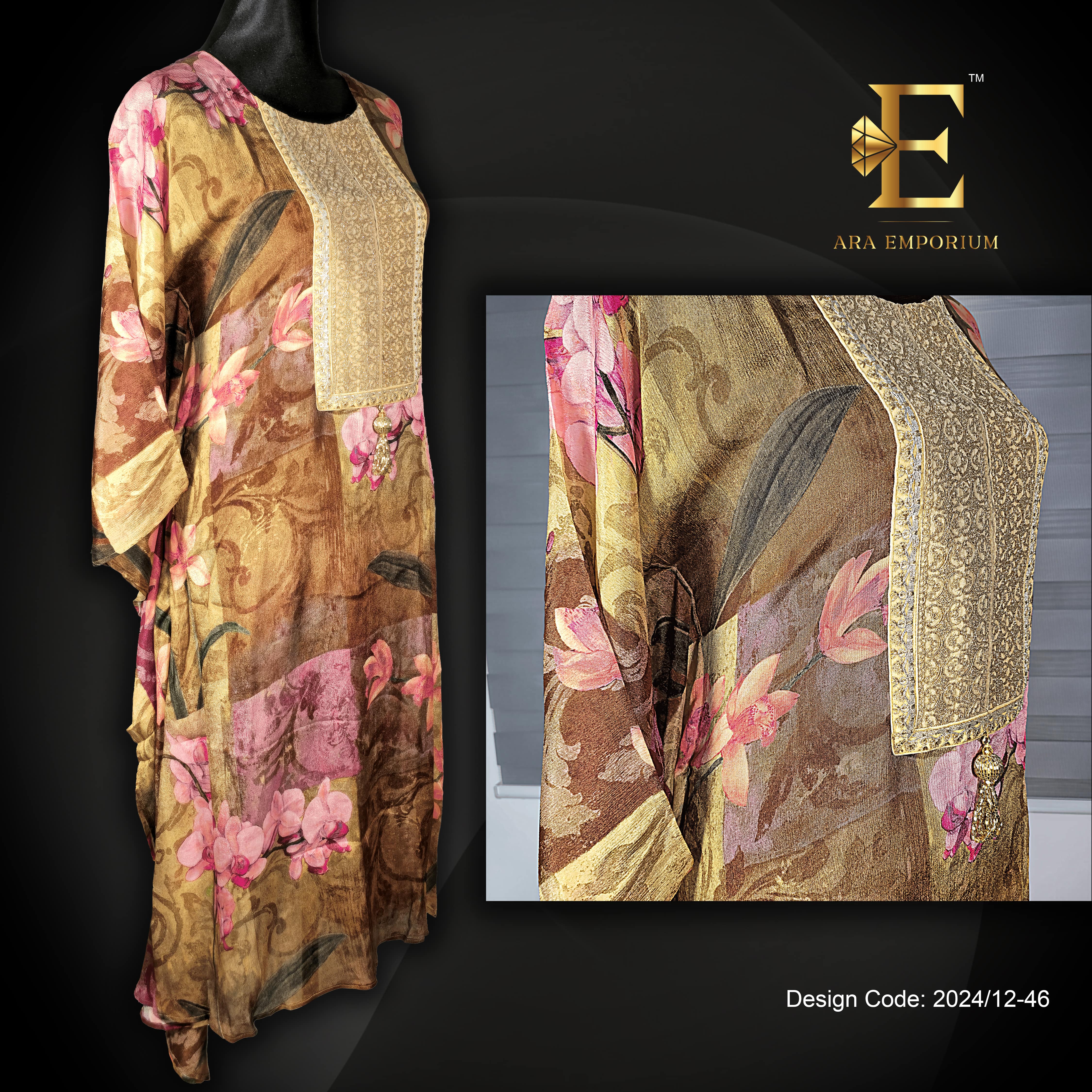 Blossom Earth Luxe Printed Kaftan image 2