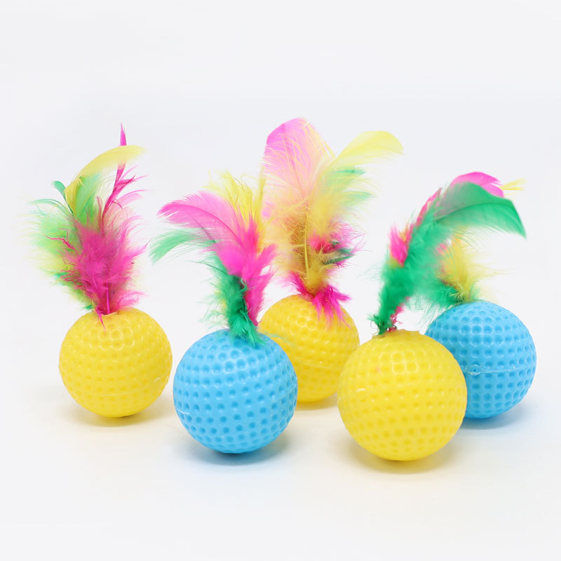 Colorful Golf Interactive Ball with feature Cat Toy 1pcs