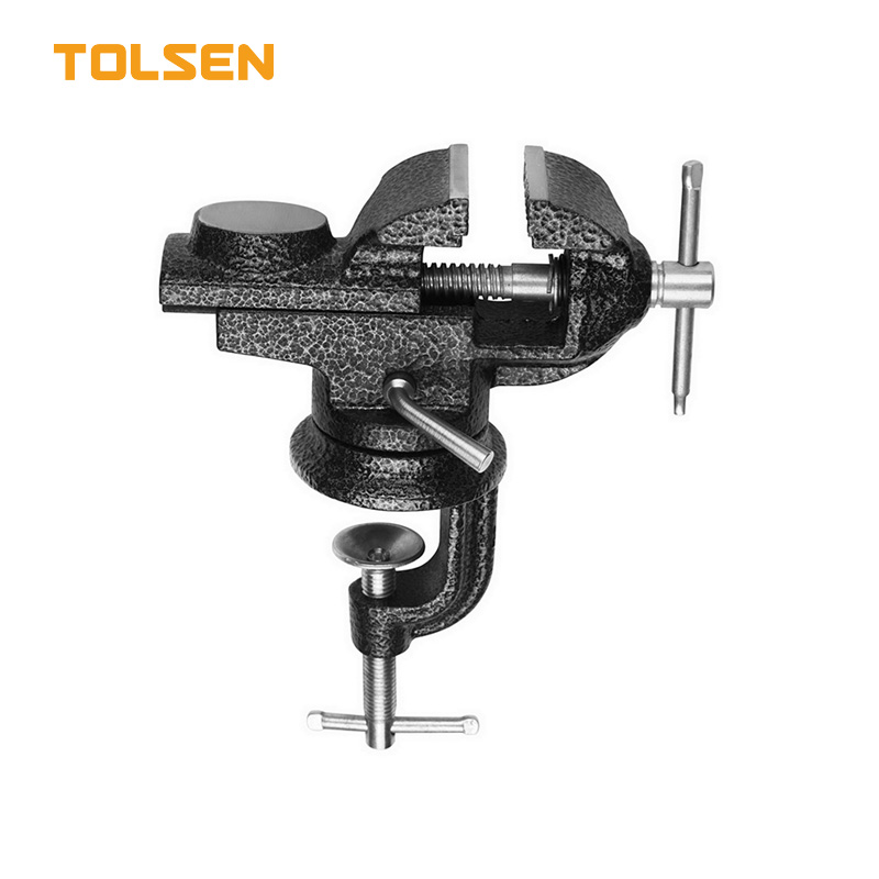 TOLSEN 10107 Bench Vice, 2" (50mm), Swivel Base with Anvil, Hardened & Tempered Jaws | Model: 10107_img_0