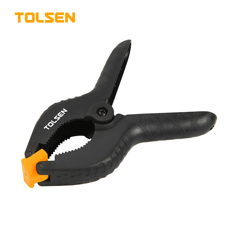 TOLSEN 10199 6" Nylon Spring Clamp, 150mm, Soft PE Jaws, Nylon-Fiberglass Body | Model: 10199