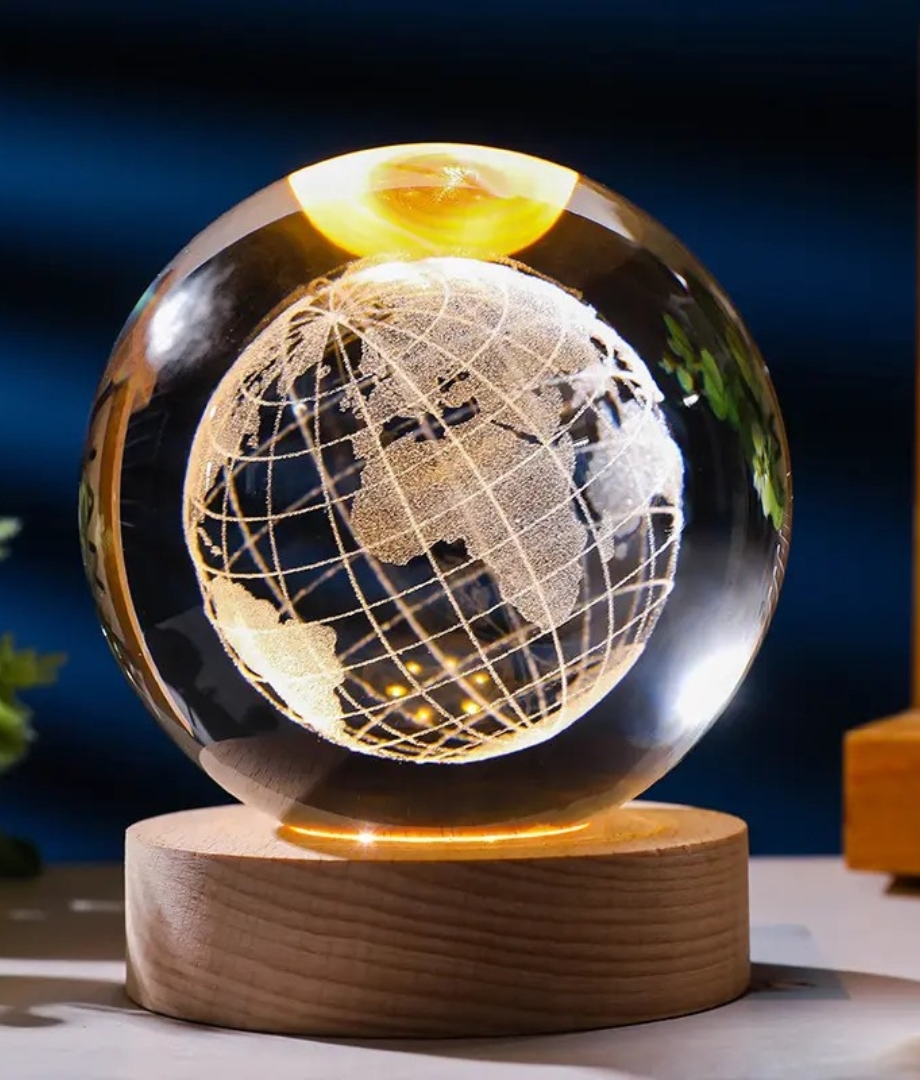 3D Crystal Ball Globe 1 Color/ 7 Color