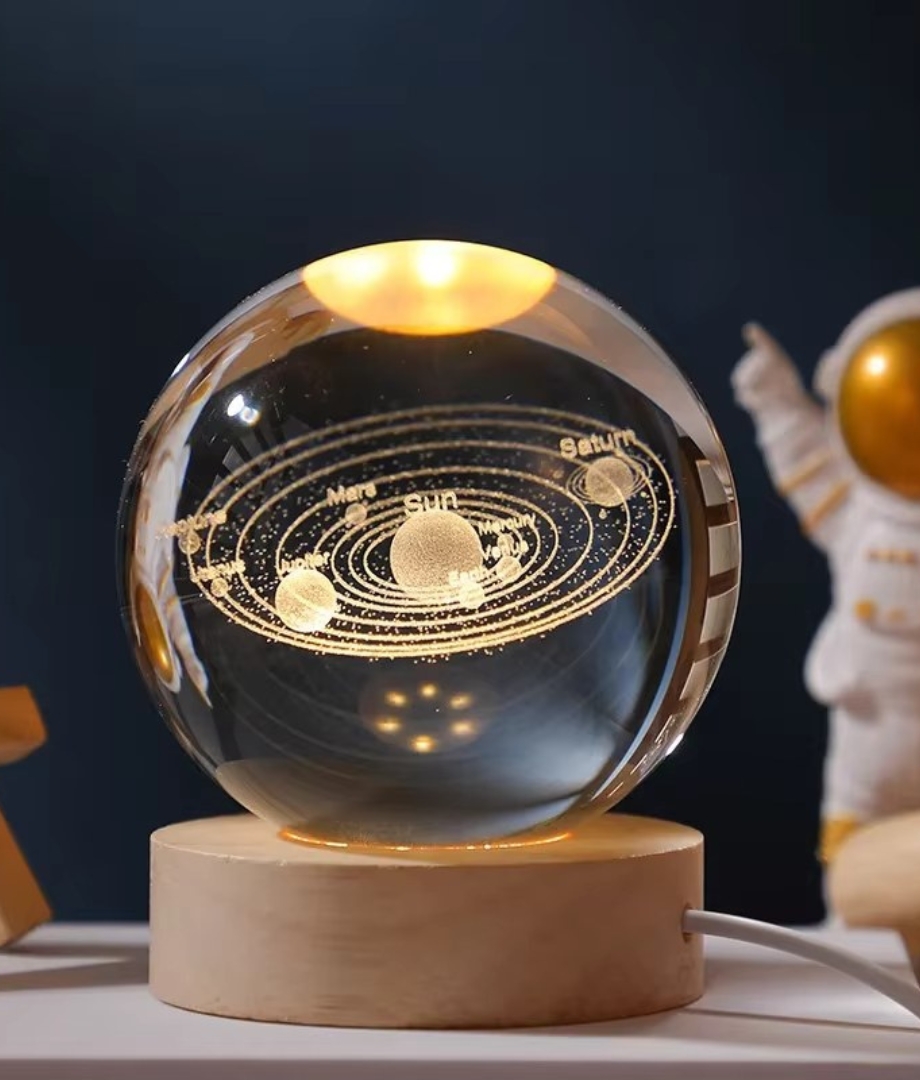 3D Crystal Ball Solar System 1 Color/ 7 Color