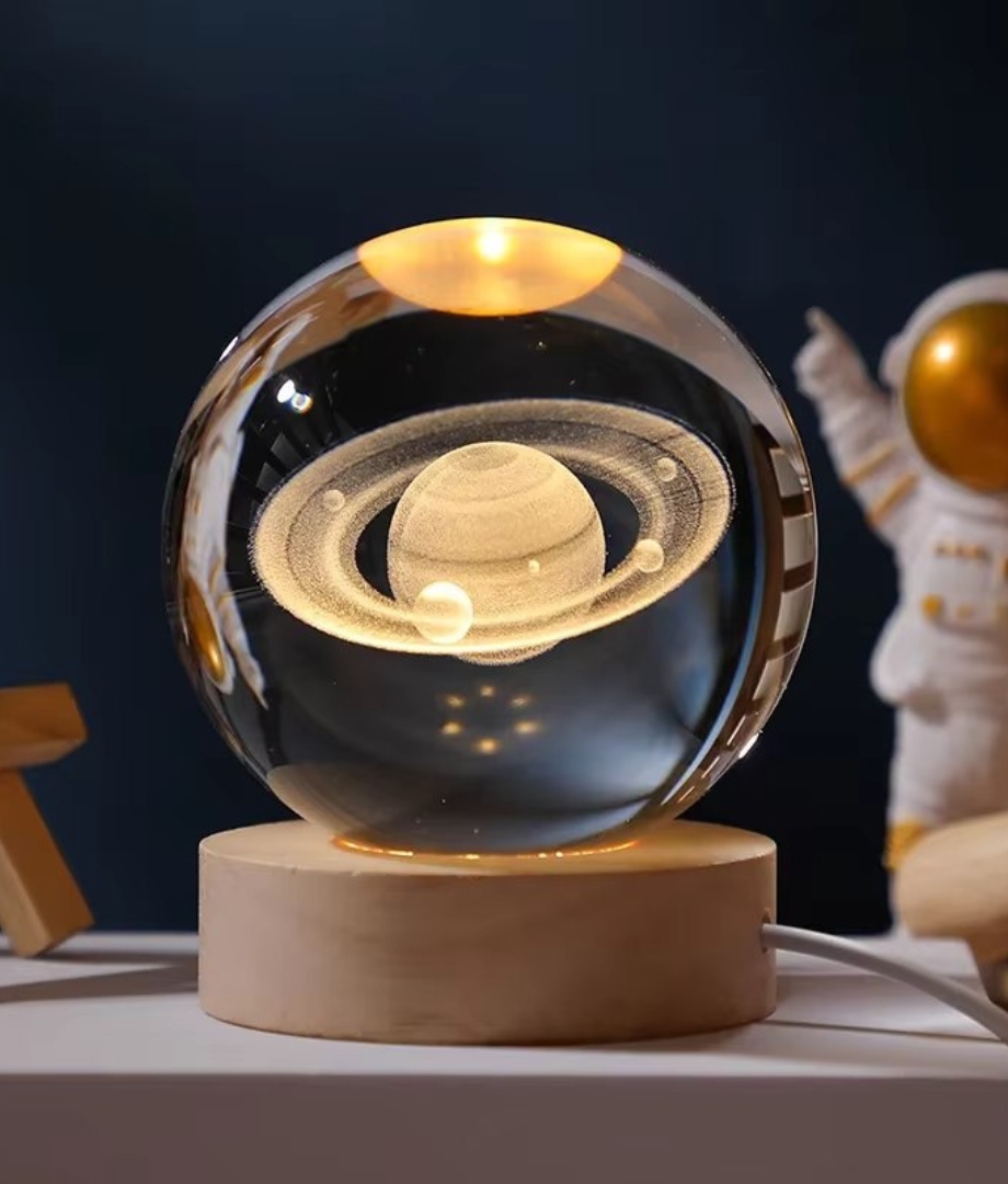 3D Crystal Ball Saturn 1 Color / 7 Color