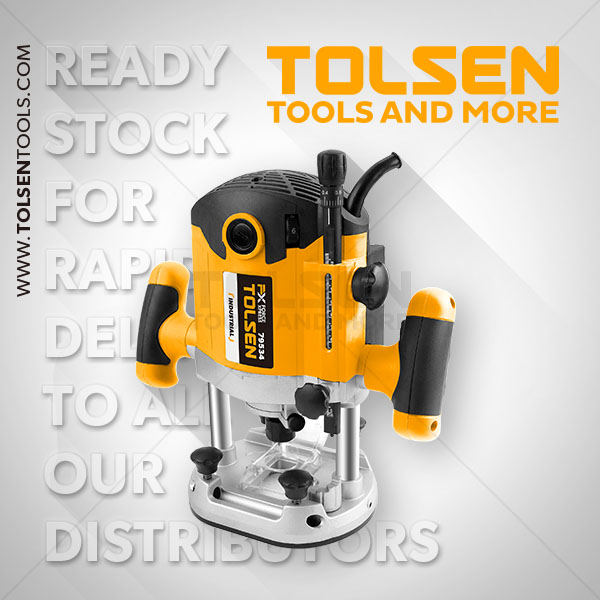 TOLSEN 79534, 2100W Electric Router, Plunge depth: 0-55mm, Variable Speed, Model: 79534_img_1