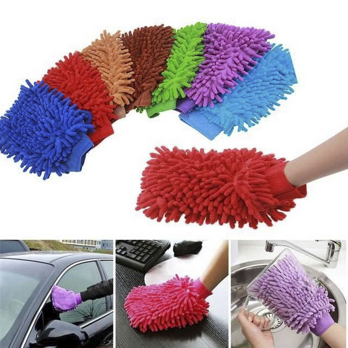 Microfiber Dust Cleaning Glove 1pc