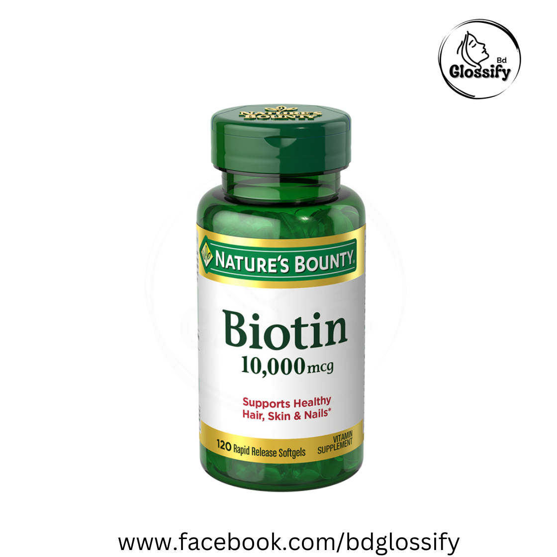 Biotin 10,000 mcg (120 capsules)