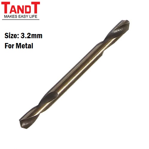 TANDT Hss Double Head Drill Bit ( 3.2mm | 4.2mm | 5.2mm | 6mm ) for metal