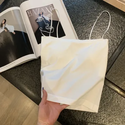 Tank Tops Female Bras Spaghetti Strap Fashion Camisole Wireless brassiere Seamless underwear_img_9