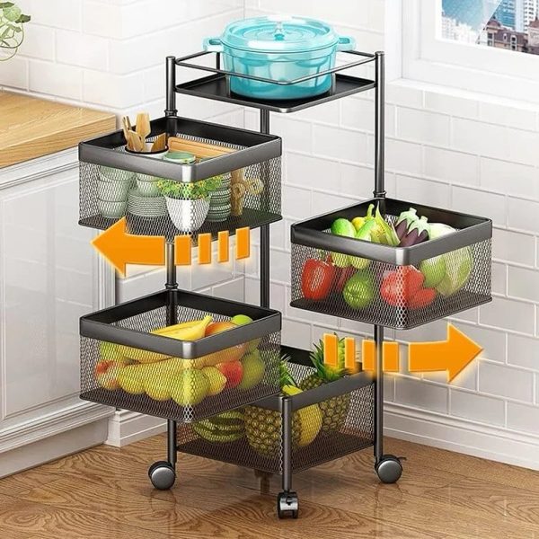 4/5 Layer Square Shape Kitchen Rack_img_3