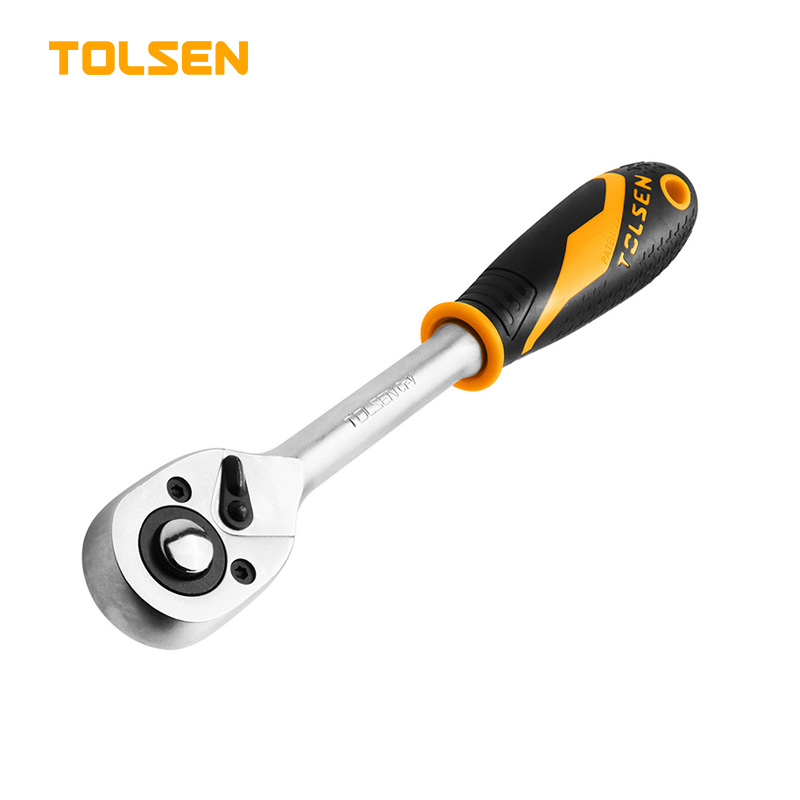 TOLSEN 15118 Ratchet Wrench | 1/4" Square Drive | Quick Release | Reversible | 72-Tooth | CrMo & CrV | Satin Finish | Model: 15118_img_0