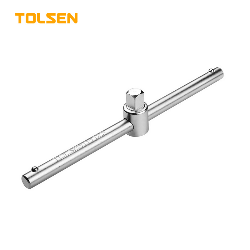 TOLSEN 15131 Sliding Bar, 10" (250mm), 1/2" Drive, CrV Steel, Satin Finish, Industrial Series | Model: 15131