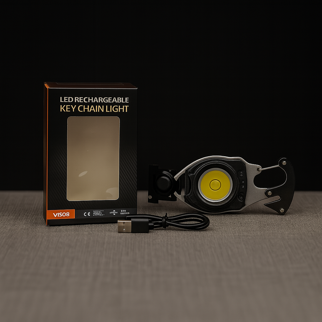 Multifunctional Rechargeable Keychain Light