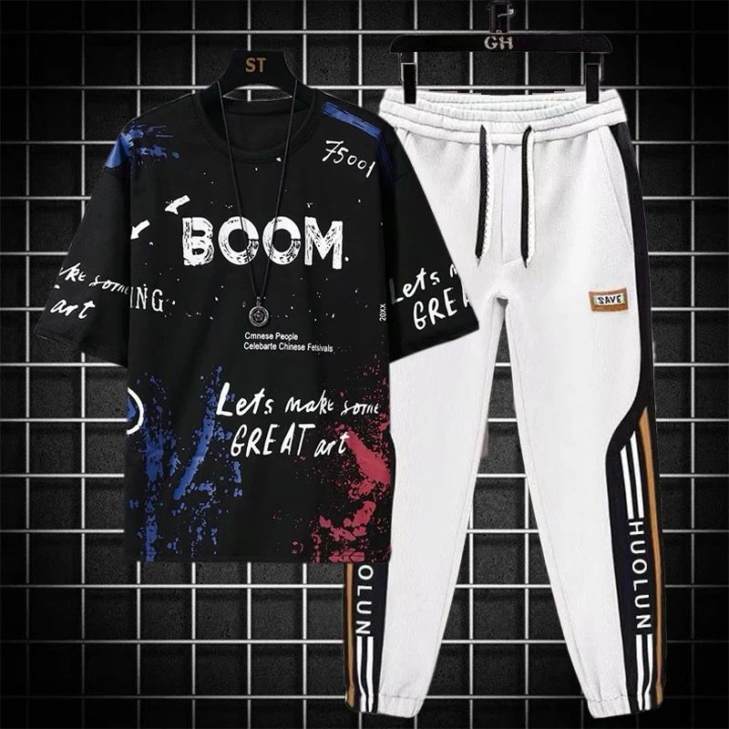 Drop Shoulder Mash T-Shirt and Trouser_img_2