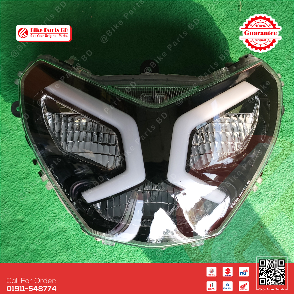 Headlight Assy for TVS Raider 125cc bike.
