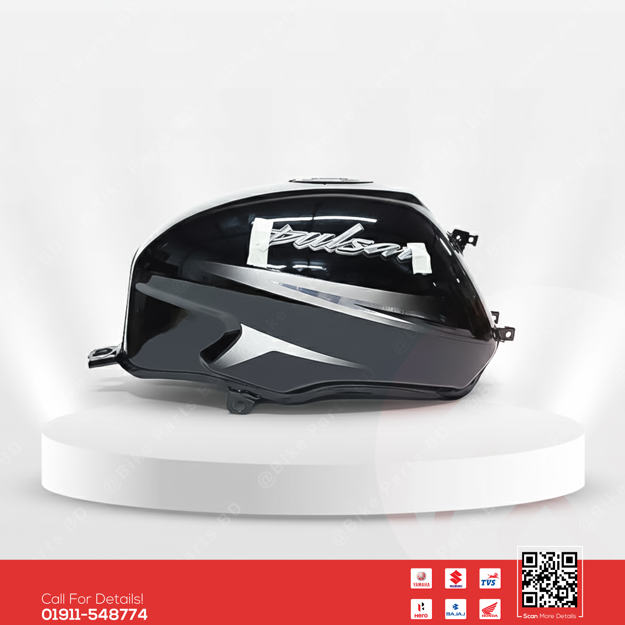 Fuel Tank for BAJAJ Pulser UG6 (Single Disk, Black-Nikil) bike.