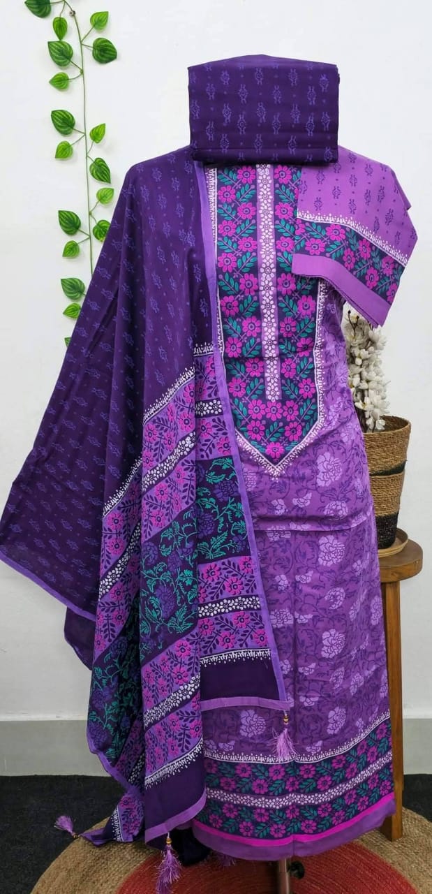 ভিআইপি ব্লক প্রিন্ট সেলাই বিহীন থ্রী পিস।_img_5