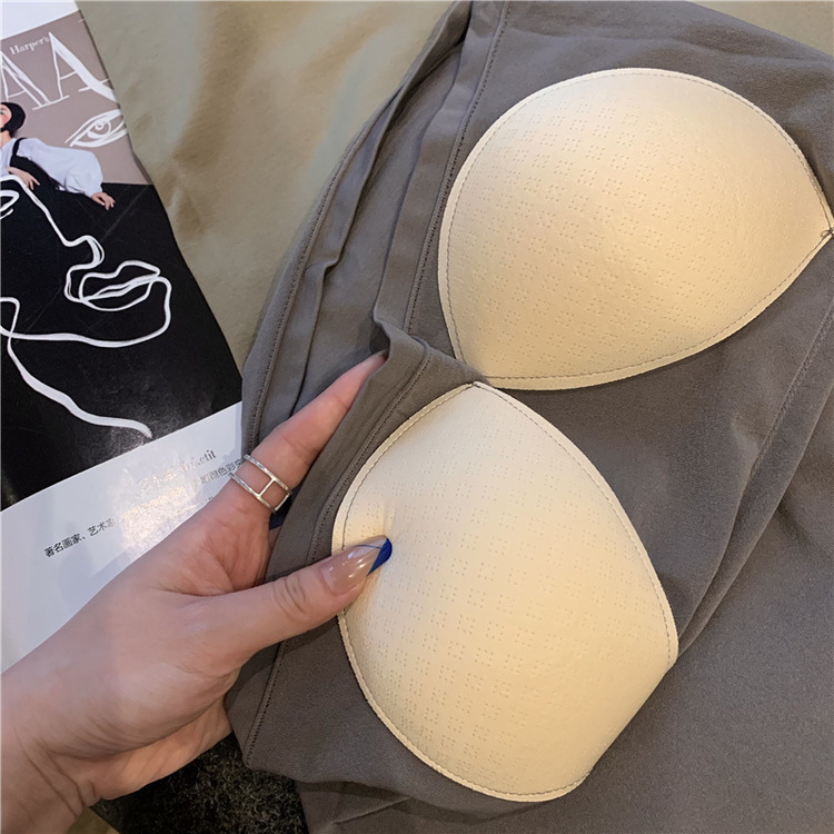 Tank Tops Female Bras Spaghetti Strap Fashion Camisole Wireless brassiere Seamless underwear_img_3