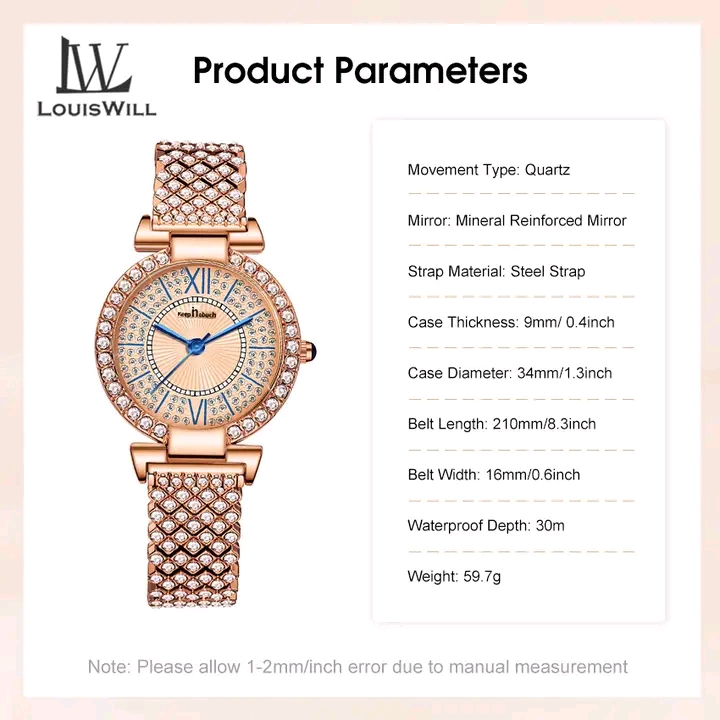 💥LouisWill Steel Strap Waterproof Wristwatch_img_5