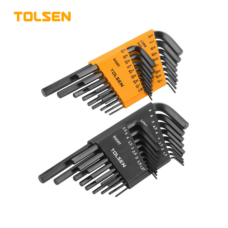 TOLSEN 20094 36Pcs Allen Hex Key Set (Inches & Metric) Black Finish Model: 20094