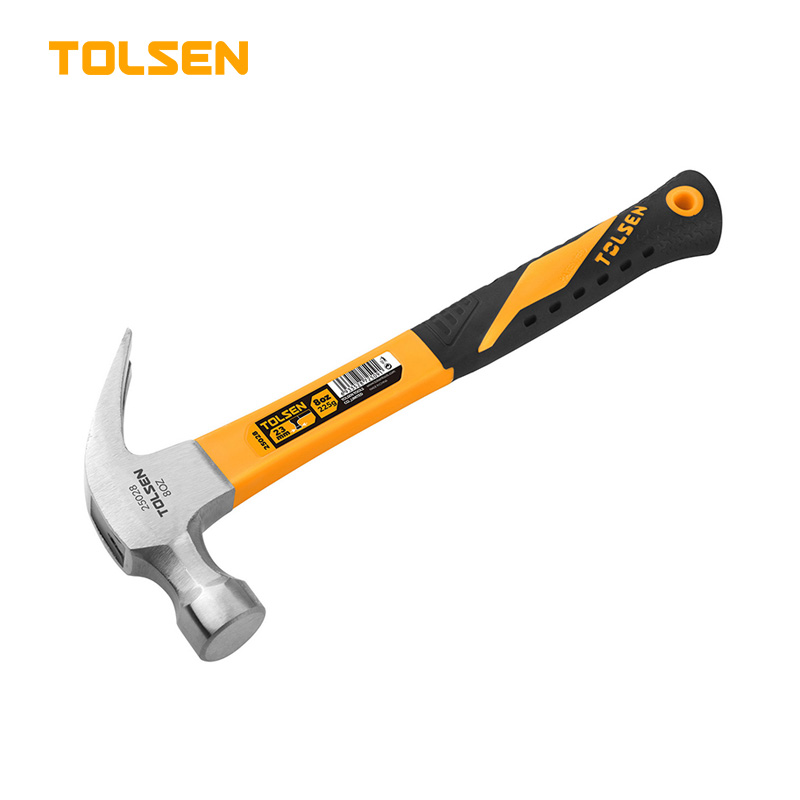 TOLSEN 25028 Claw Hammer, 8oz (225g), Fiberglass Handle, Heat Treated, Ground Polished | Model: 25028