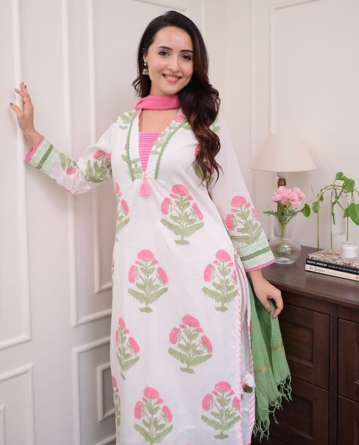সুতি থ্রী-পিস - Image 4