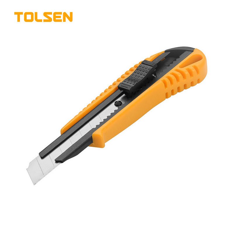TOLSEN 30001 Snap-off Blade Knife, ABS Case, 18×100mm Blade, Flat Push Button | Model: 30001