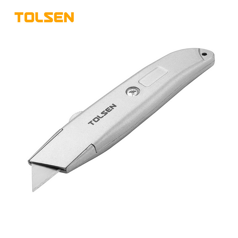 TOLSEN 30008 Retractable Utility Cutter (61x19mm) Aluminium Body Box Cutter Model: 30008