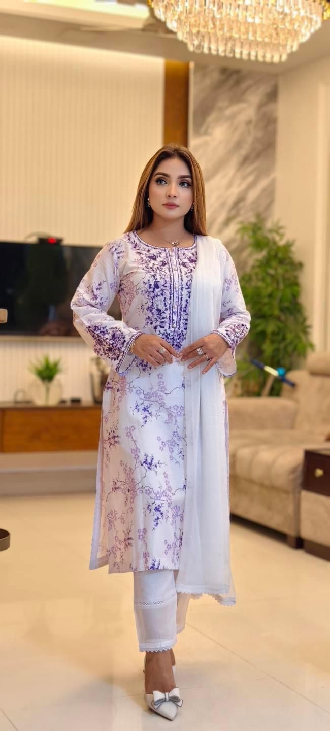 Cotton Printed Three Piece - Image 2