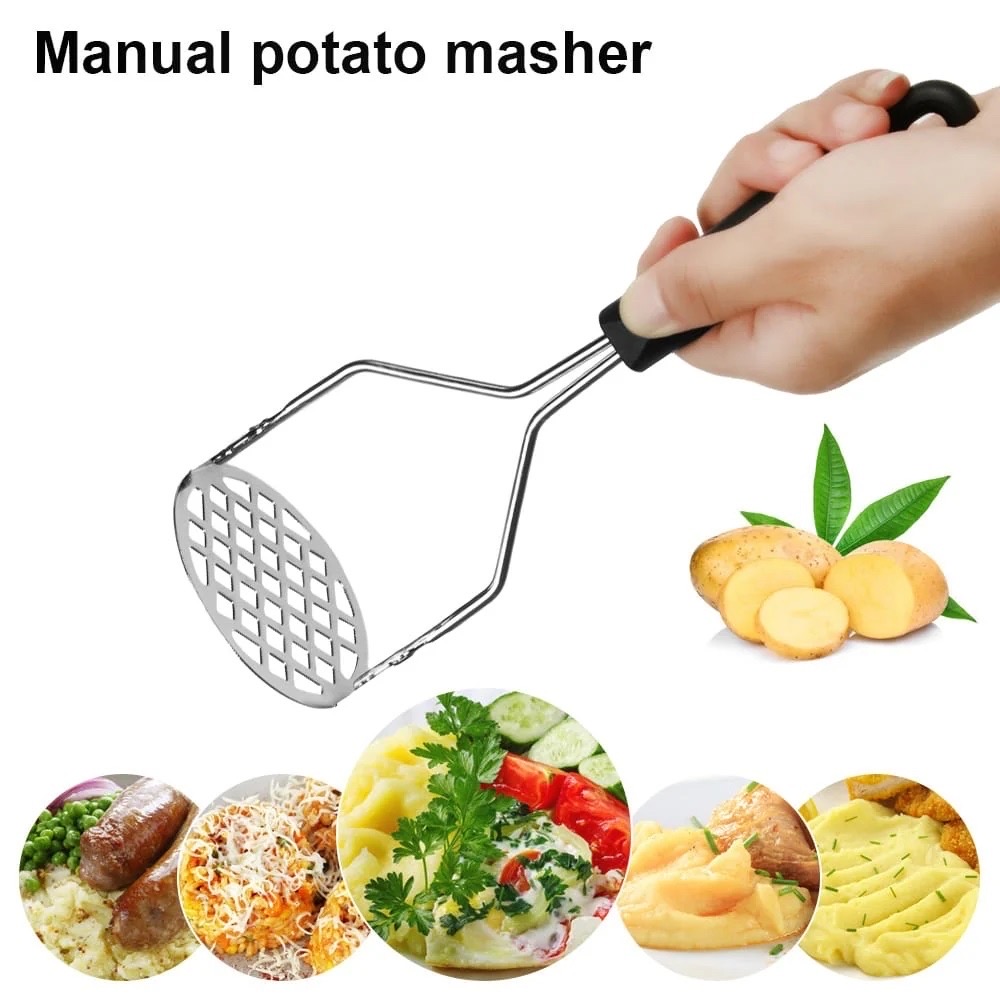 Stainless Steel Potato Press Masher / Burger Press Kitchen Tools Food Masher Crusher