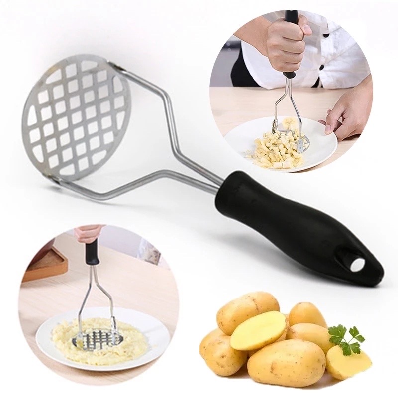 Stainless Steel Potato Press Masher / Burger Press Kitchen Tools Food Masher Crusher_img_1