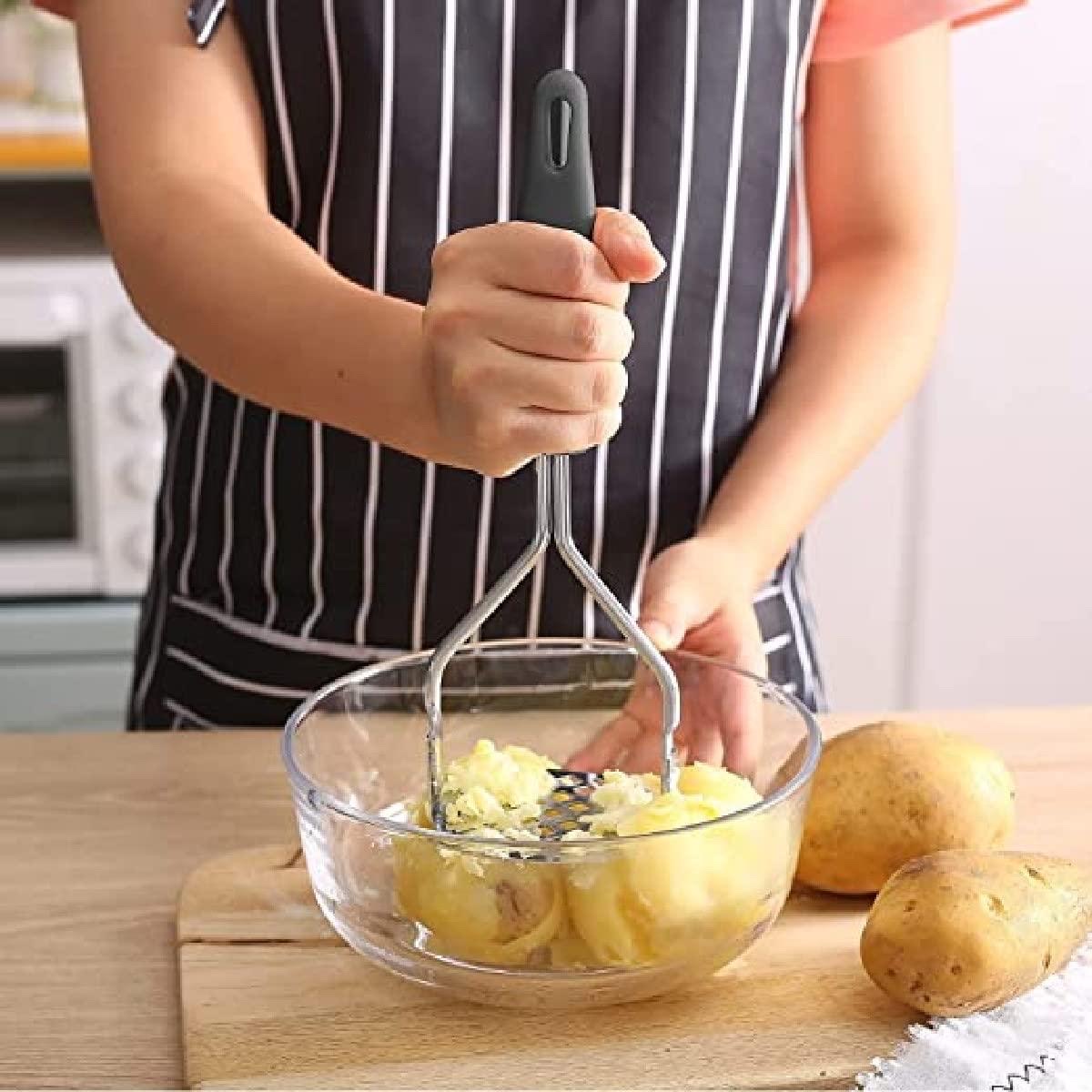 Stainless Steel Potato Press Masher / Burger Press Kitchen Tools Food Masher Crusher_img_2